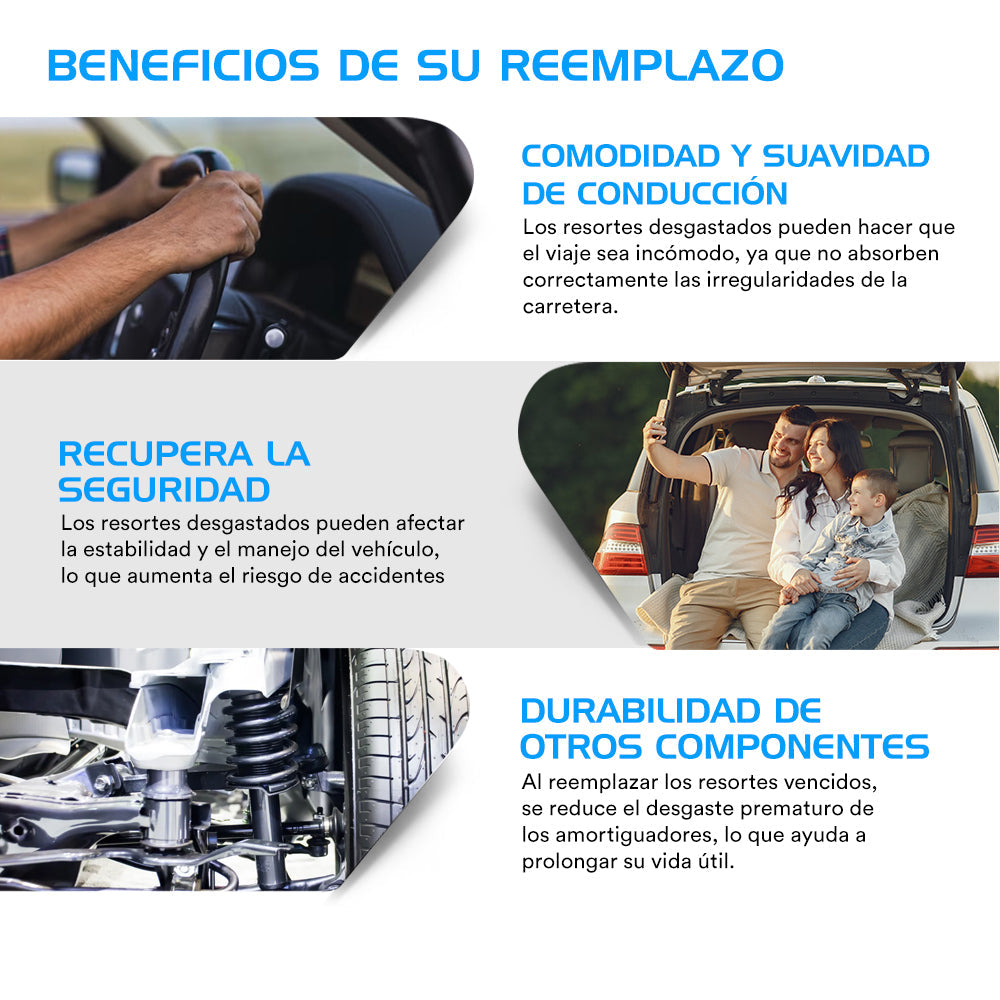 Resortes y Amortiguadores AG Chrysler Shadow 1989-1995 Delanteros y Traseros