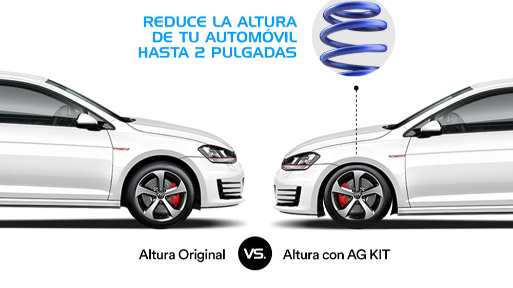 Resortes Deportivos, Amortiguadores Deportivos y Bases AG Volkswagen Jetta A4 1999-2008 Delanteros