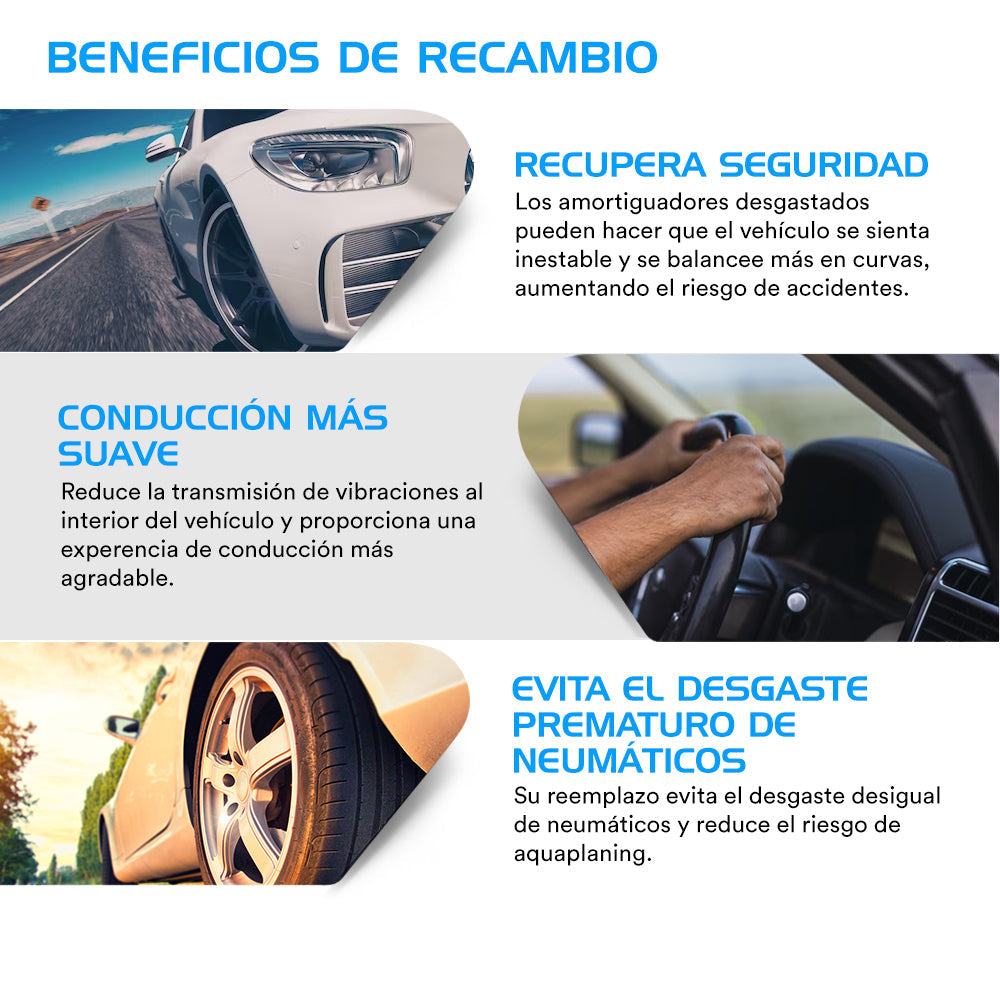 2 Amortiguadores AG Para Mack LR 2019 al 2024 Delanteros