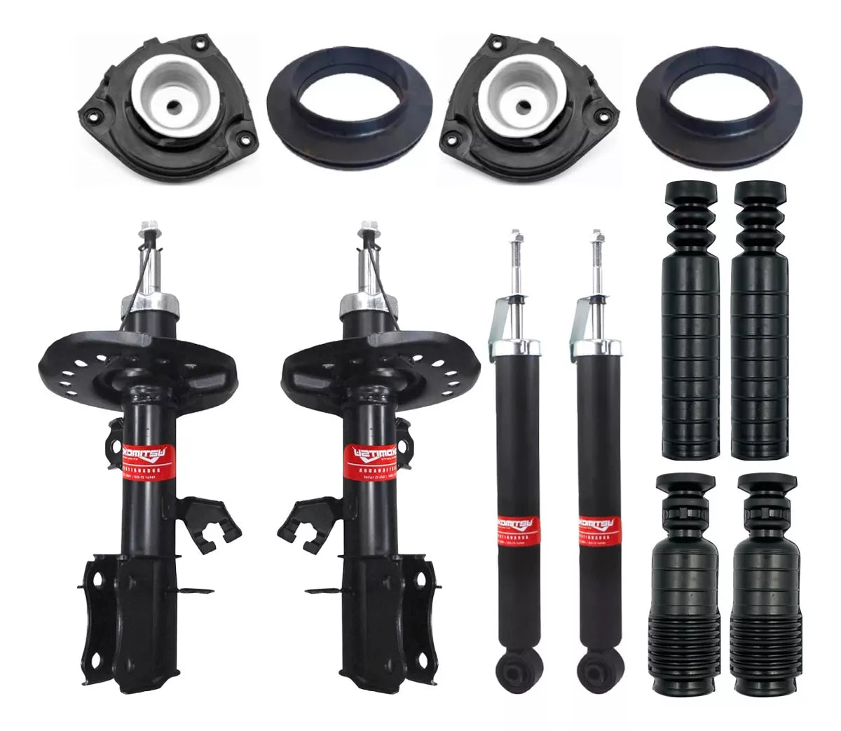 Kit Amortiguadores C/ Bases Y Gomas P/ Sentra 1.8l 2016 2017
