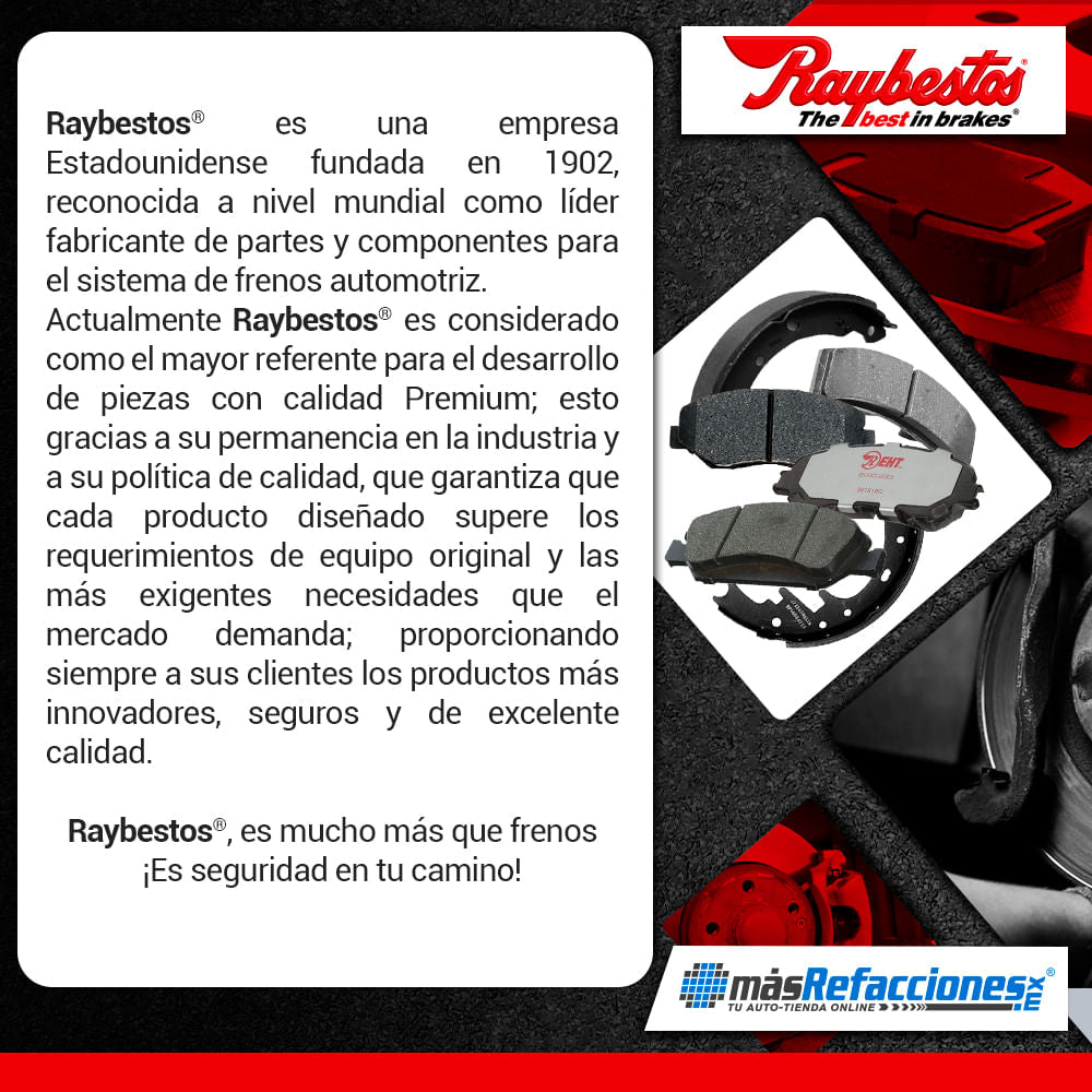 TAMBOR DE FRENOS TRASERO IZQUIERDO O DERECHO COMPATIBLE CON CHEVROLET AVEO DE 2008 A 2018 RAYBESTOS®