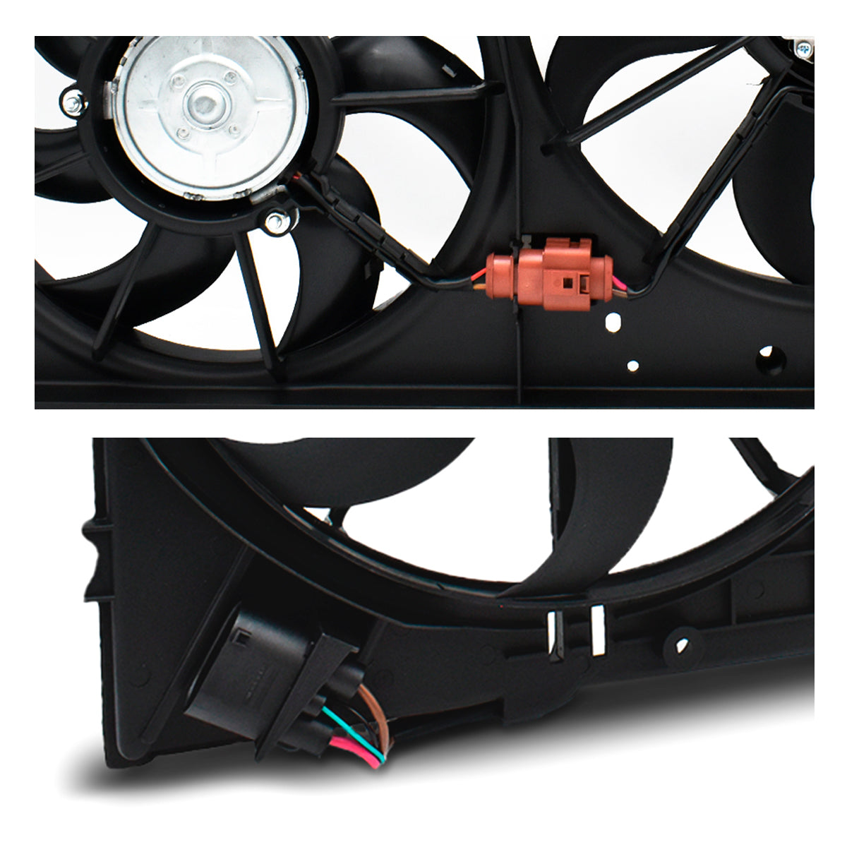 Motoventilador Jetta 08-17/ Passat 06-15/ Golf/ Beetle 12-16/ Tiguan 09-16/audi A3 motor 2.5lts doble 4pines