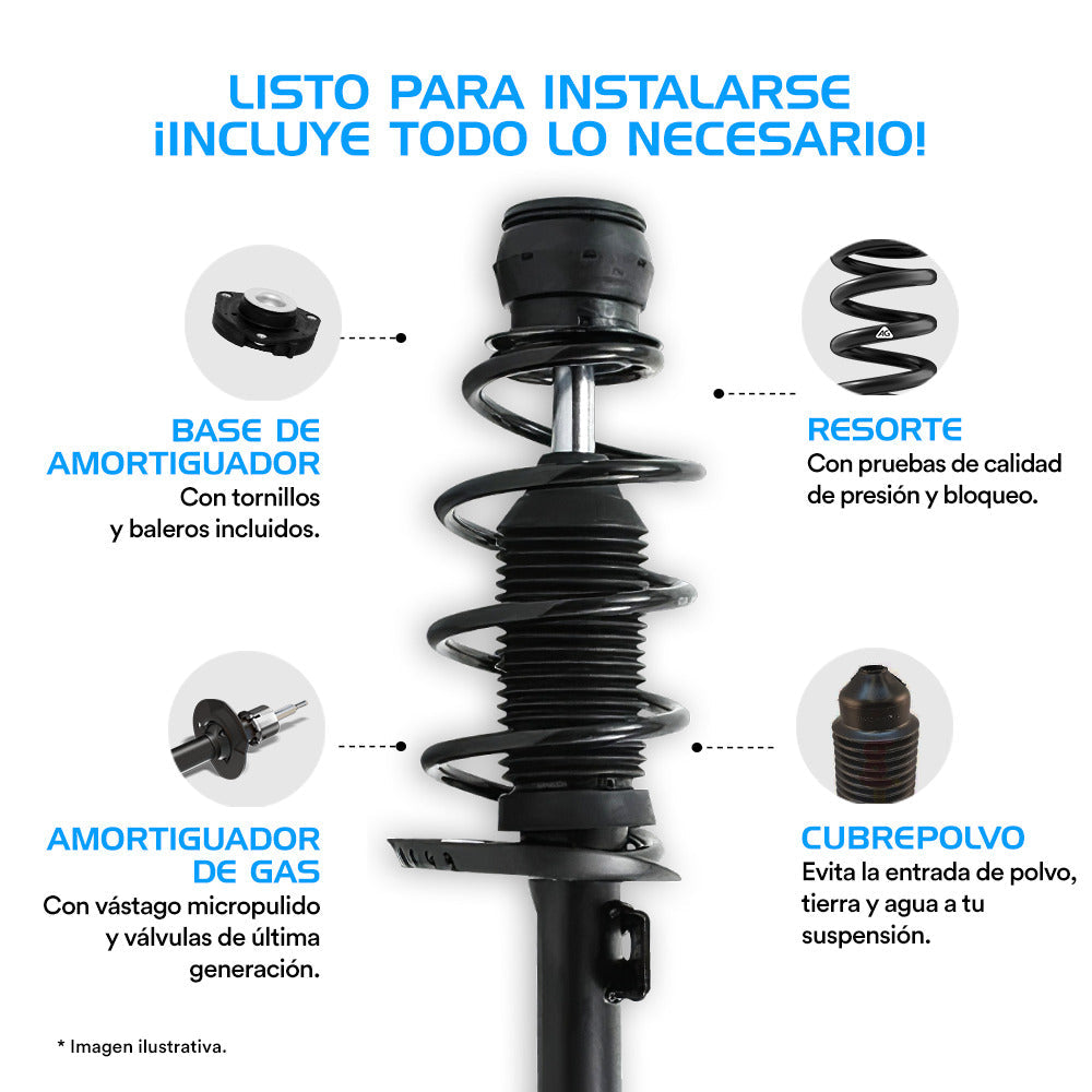 2 Kit completo de suspension para Beetle 1998-2011 Delantero